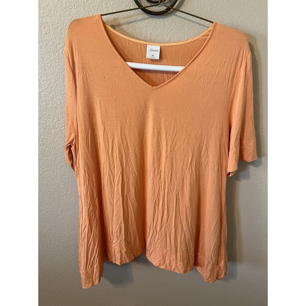 Soma Orange Short Sleeve Top‎ Size XL